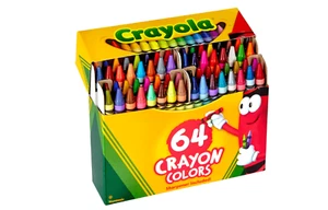 Crayola Crayon Box With Sharpener 64 Colours Gift Colouring Drawing Non Toxic - Picture 1 of 5