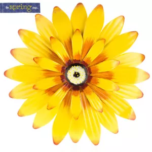 16" Yellow Flower Metal Wall Décor Stunning flower is perfect for walls & doors - Picture 1 of 6