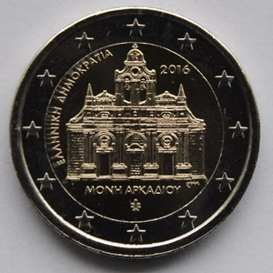 Moneda conmemorativa de 2 euros de Grecia 2016 - Monasterio Arkadi - Imagen 1 de 1
