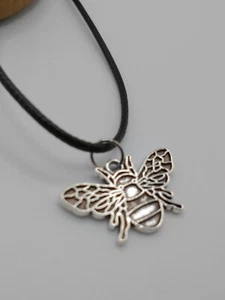 Bee Charm Pendant 18* Black Cord. Save The Bees Arrives Gift Wrapped - Picture 1 of 3