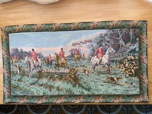 Vintage Hunt scene tapestry, wall hanging French - Picture 1 of 6
