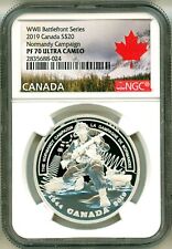 2019 Canada S$20 WWII Battlefront Series Normandy Campaign NGC PF70 UC COA OGP