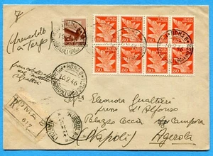 RARA MISTA P.AEREA REGNO + DEMOCRATICA   (296956) - Picture 1 of 2