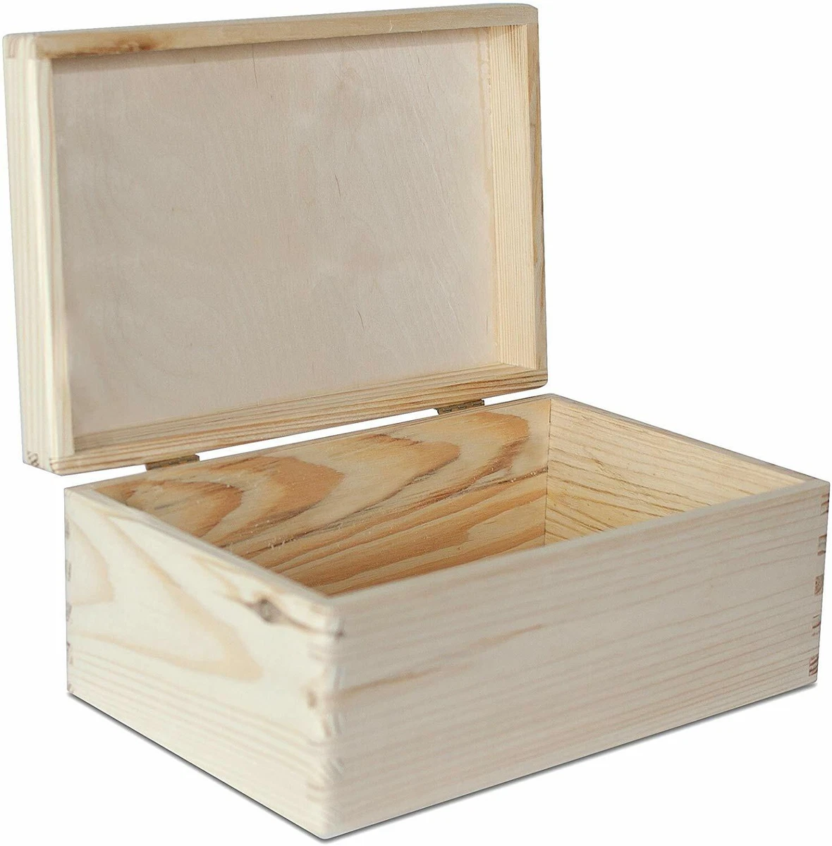 Holz-Aufbewahrungsbox Mit Scharnierdeckel – 22,9x15,8x8,9 Cm, Gitter-Design, Aus Mangoholz, Poliert