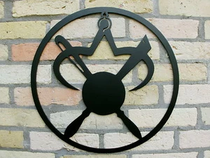 Drechsler aus 3mm Stahl Zunftzeichen Innungsschild Maibaum Deko Logo - Picture 1 of 4