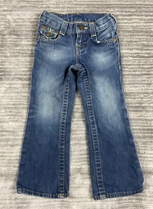 True Religion Jeans Youth Girls 4 Blue Denim Bootcut Casual - Picture 1 of 12