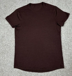 Lululemon Shirt Mens Large Red Short Sleeve Performance Gym Running Workout - Picture 1 of 10