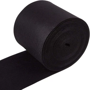 19.7Ftx5.5" Felt Fabric Craft Felt Fabric Roll Black Nonwoven Felt Roll for DIY - Picture 1 of 6
