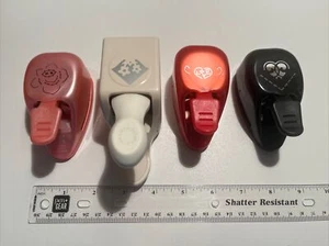 Lot of 4 Small Paper Punches - (Flower, Flowers, Love, Fancy Corner) - Picture 1 of 3