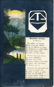 Lettland 1910er Gruß Postkarte mit R. Blaumanis Gedicht - Bild 1 von 2