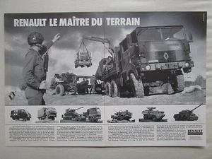 9/1986 PUB RENAULT TRM 2000 4000 10000 TRUCK MILITARY MILITARY TRUCK FRANZÖSISCHE ANZEIGE - Bild 1 von 1