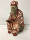 Chinese Hand Painted 11?Tall Pottery Figure Signed
