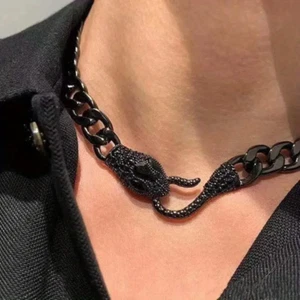 Snake Choker Jewelry Sexy Gothic Reptile Animal Chain Necklace - Picture 1 of 9