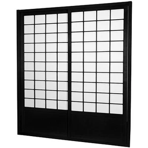 7 ft. Tall Zen Shoji Sliding Door Kit (Double - Sided) - Black - Picture 1 of 1