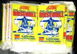 10x Baseball Trading Card Factory-Sealed Packs (170 Card Lot) MLB (Score 1990) - Picture 1 of 3