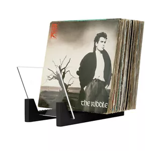 Vinyl Record Organizer Acrylic Wood LP Record Holder CD Tape Rack Display Holder - Picture 1 of 7