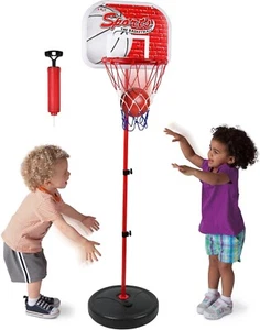 Aro de baloncesto para niños conjunto de juguetes con soporte de altura ajustable 2-4, para niños pequeños - Imagen 1 de 5
