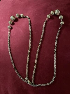 vendome necklace 40” Gold Tone Ball beads, signed - Picture 1 of 4