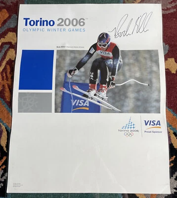 2006 Torino Olympics Gold Medalist Bode Miller Signed Poster - Image 1 of 4