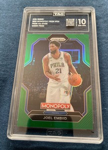 Joel Embid 2022 Monopoly Prizm All-Stars. Green PRIZM /24. #PS5 TAG Grading 10