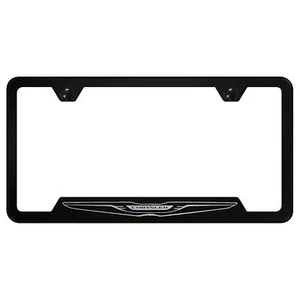 Chrysler Black Notched Stainless Steel License Plate Frame (Black) - Picture 1 of 4