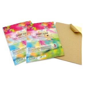 Evergreen Goods 2 x 50 feuilles A4 mat kraft autocollants étiquettes papier | encre... - Photo 1/9
