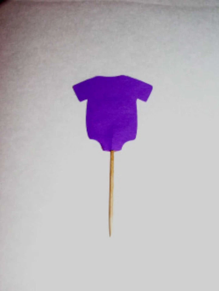 BABY SHOWER Palillos de dientes de una pieza Cupcake TOPPERS Decoraciones de fiesta Foto 1 de 1