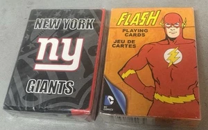 2 decks of playing cards New York Giants and Flash. - Picture 1 of 2