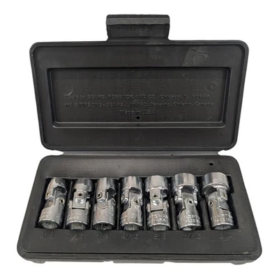 Hermoso Juego de Enchufes Flexibles Craftsman EE. UU. 3/8 Drive SAE 6pt De Colección V 43811 Foto 1 de 4