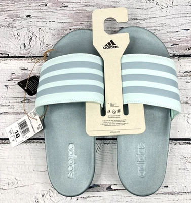 Adidas Originals Women's Adilette Comfort  Slide Sandals Blue Size 10 - NEW - Image 1 of 3