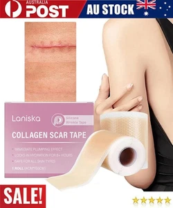 3x Collagen Scar Tape Scar Sheets Tape Roll For Sensitive Skin Face Wrinkles AU - Picture 1 of 25