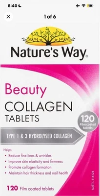 Best*Buy! Nature's Way Beauty Collagen 120 Tablets - image 1 of 4