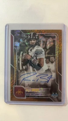 2025 Bowman U Chrome ROCCO BECHT Variation Gold Shimmer Refractor Auto /50 ISU - Image 1 of 2