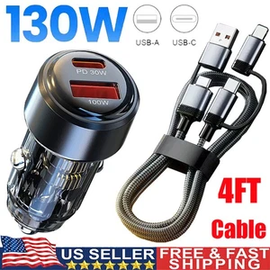 Bloque de carga rápida 65W tipo C cargador de coche para Motorola Moto G (2025) 2024 Power - Imagen 1 de 25
