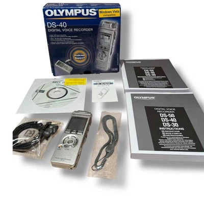 Olympus DS-40 Digital Voice Recorder boxed dictaphone ghost hunting student (9 - Image 1 of 4