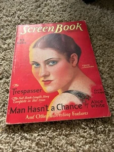 Vintage Magazine Screen Book December 1929 Movie Stars advertiements complete - Picture 1 of 2