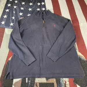 Polo Ralph Lauren 1/4 Zip Sweatshirt Herren 3XLT Navy Blau Pullover - Bild 1 von 7