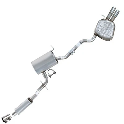 Stainless Steel Resonator and Muffler Exhaust Kit fits: 2005-2014 VW Jetta 2.5L - Image 1 of 4