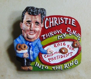 Chris Christie 2016 Jersey campaign pin button political - Picture 1 of 2