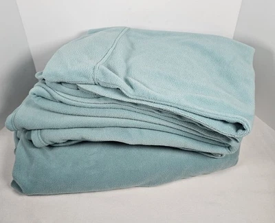 Juego de sábanas dobles Polar Fleece Original Berkshire azul Foto 1 de 4