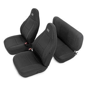 Rough Country Front & Rear Neoprene Seat Covers for 97-02 Jeep Wrangler TJ 4WD - Picture 1 of 7