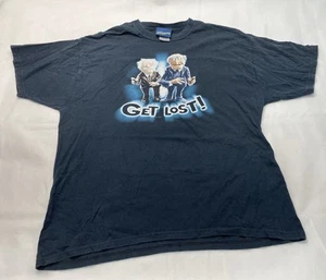 Vintage 2004 The Muppets Statler and Waldorf Get Lost Blue Graphic Tee Size XL - Picture 1 of 10