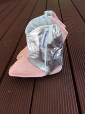 Cheeky Little Soles Leather Pink & Silver Cowgirl Boots Large 12-18 Months BNIB!