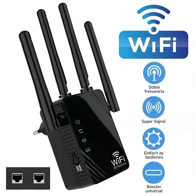 300/1200M WLAN Repeater Router Range Wifi Signal Verstärker Access Point Booster - Bild 1 von 4