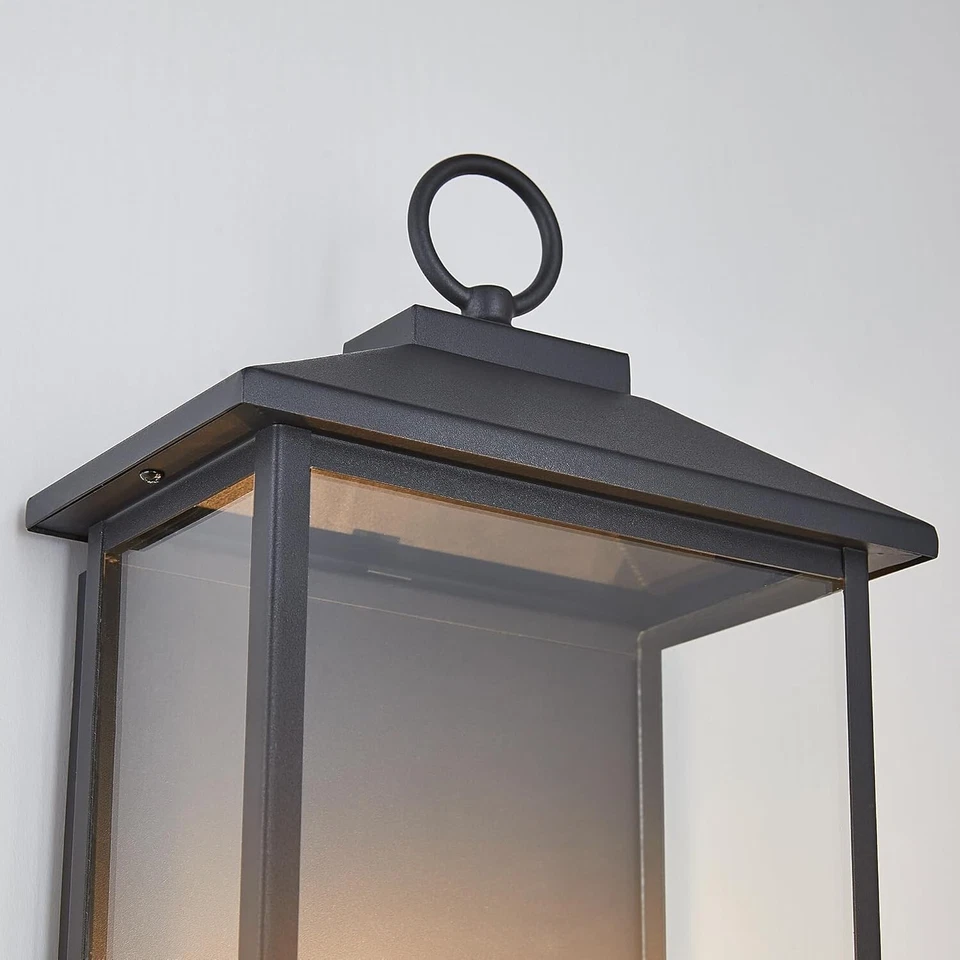 18英寸壁灯透明玻璃纹理黑色和金色蜡烛帽 — 第 1/4 张图片