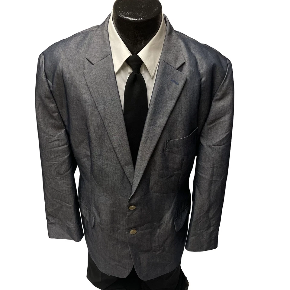 Abrigo Deportivo Ralph Lauren Acero Azul Plata PIEL DE TIBURÓN Chaqueta Blazer Rayón MODERNO Foto 1 de 4