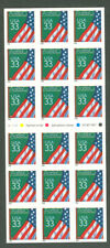 US #3283a  33¢ Flag over chalkboard (18) Self Adhesive Convertible Booklet Pane
