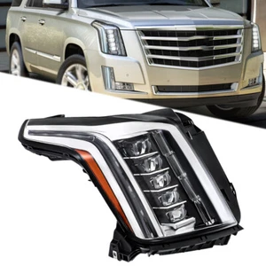 For 2015-2020 Cadillac Escalade Passenger/RH Side Headlight LED Black Clear Lens - Bild 1 von 12