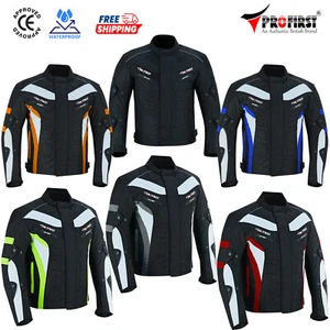 Profirst CE Armoured Jacket Motorcycle Motorbike Textile Riding Cordura Jackets - Picture 1 of 38