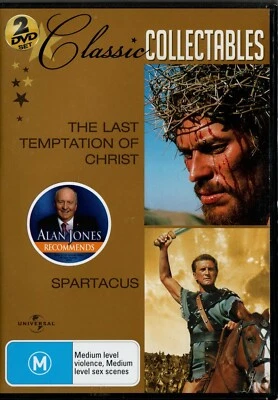 THE LAST TEMPTATION OF CHRIST / SPARTACUS - 2 x DVD -N&S -Never played - R 4 PAL - Image 1 of 2